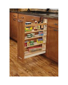 5'' Wide Base Cabinet Pullout Organizer with Ball-Bearing Soft-Close