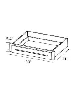 Sedona White 30''x5-1/4'' Desk Knee Drawer (trimmable) RTA