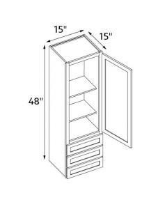 Chester Slate Grey 15''x48'' Wall Tower Cabinet AC