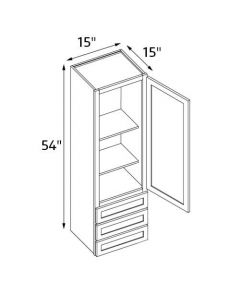 Chester Slate Grey 15''x54'' Wall Tower Cabinet AC