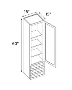 Chester Slate Grey 15''x60'' Wall Tower Cabinet AC