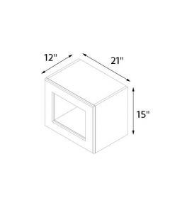 Mustard Shaker 21''x15'' Glass Door Wall Cabinet AC