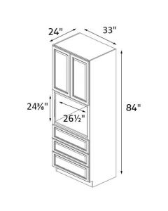 Sedona White 33''x84'' Oven Cabinet RTA