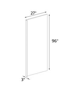 Leeds White Refrigerator End Panel 96" High with 3" Wide Return RTA