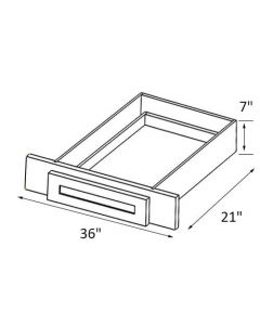 Silver Shaker 36''x7'' Vanity Knee Drawer (trimmable) RTA