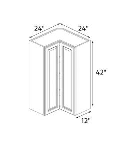 Sedona Silver 24''x42'' Wall Easy Reach Corner Cabinet AC
