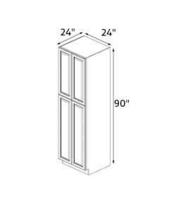 Sedona Silver 24''x90'' Four Doors Pantry Cabinet RTA