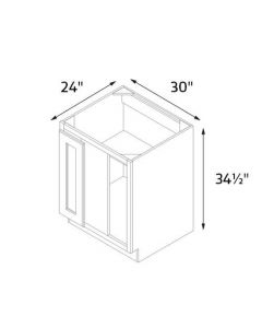 Traditional White 30" Wide Base Blind Corner Cabinet AC