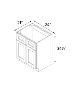 Chester Slate Grey 24'' Wide Vanity Base Cabinet AC