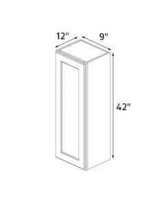 Oyster White Shaker 9''x42'' Wall Cabinet RTA