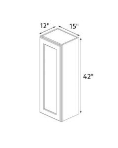 Oyster White Shaker 15''x42'' Wall Cabinet RTA