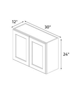 Oyster White Shaker 30''x24'' Wall Cabinet RTA