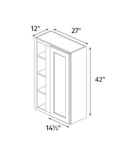 Pearl Shaker 27''x42'' Wall Blind Corner Cabinet RTA