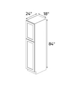 Pearl Shaker 18''x84'' Double Door Pantry Cabinet AC