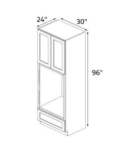 Deep Brown Shaker 96'' High Double Oven Cabinet AC