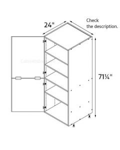 Sorrento Latte 12''x71-1/4'' Double Door Full Height Pantry Cabinet AC