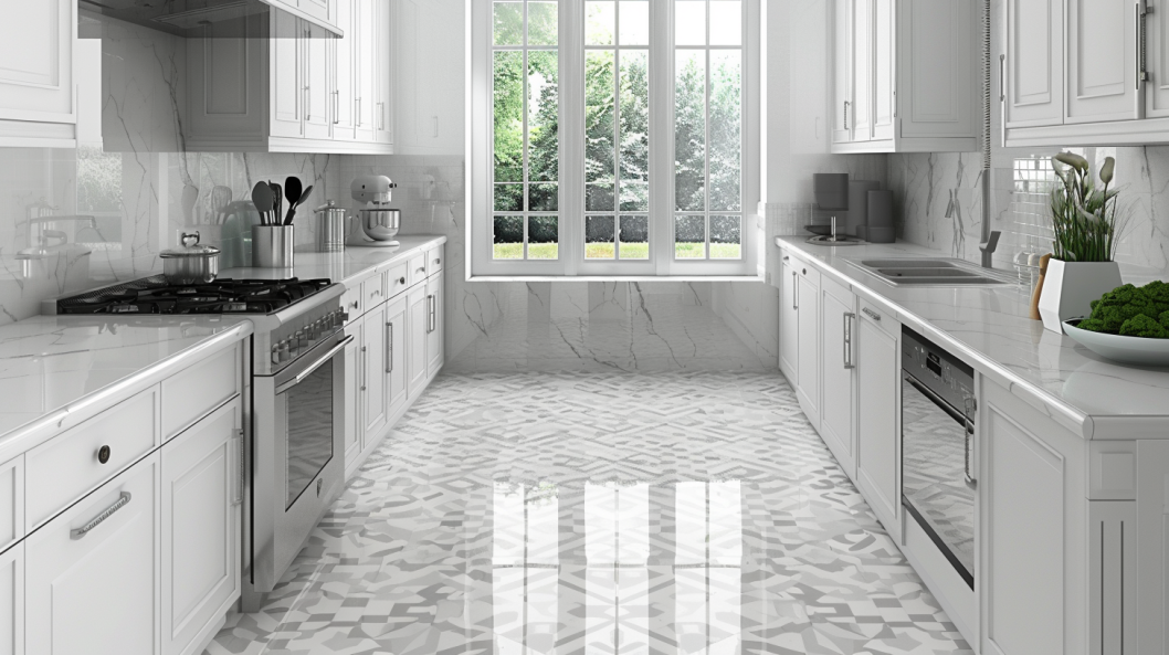 Artistic Flooring Tie­s the Space