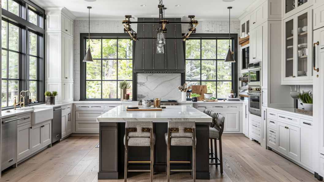 Bold Style with Industrial Shaker Cabinet Hardware