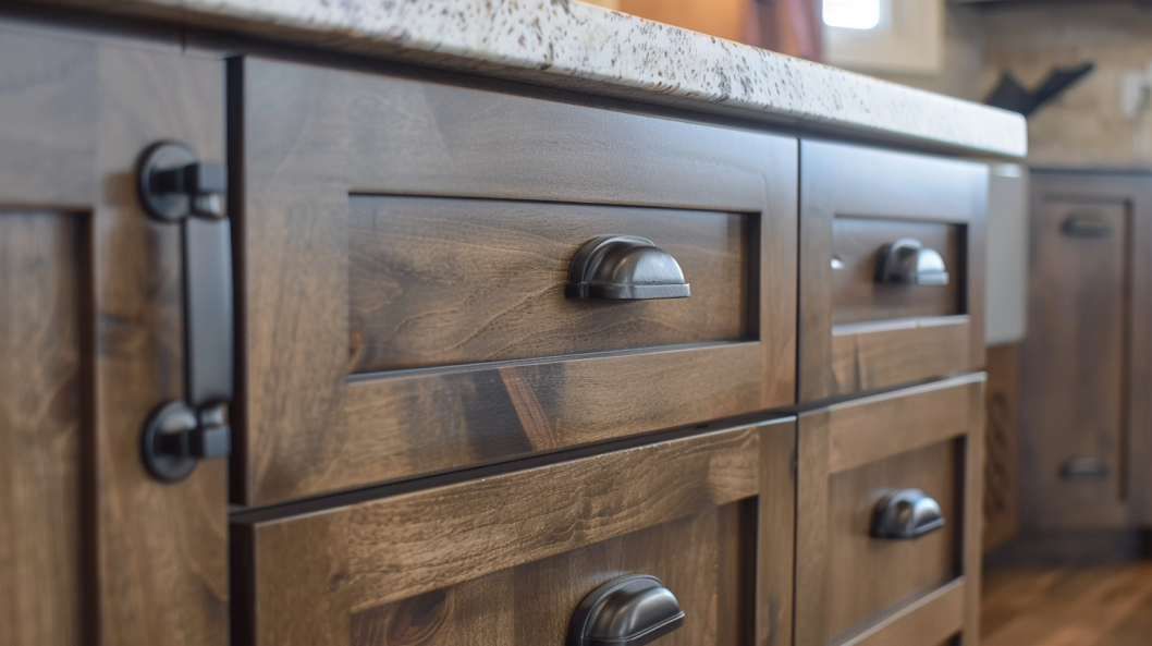 Rustic Charm with Oil-Rubbed Bronze Cup Pulls