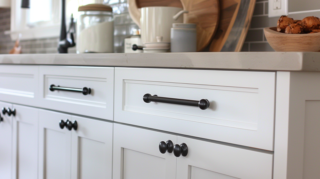 Stylish Matte Black Cabinet Hardware