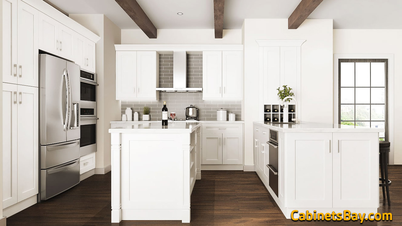 best Oyster White Shaker Pre-Assembled Cabinets 