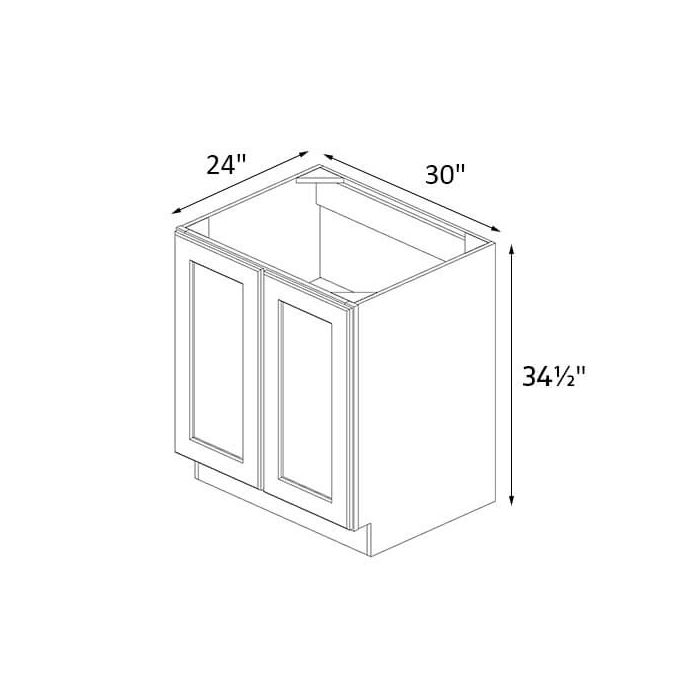 Silver Shaker 30" Wide Full Height Double Door Base ...