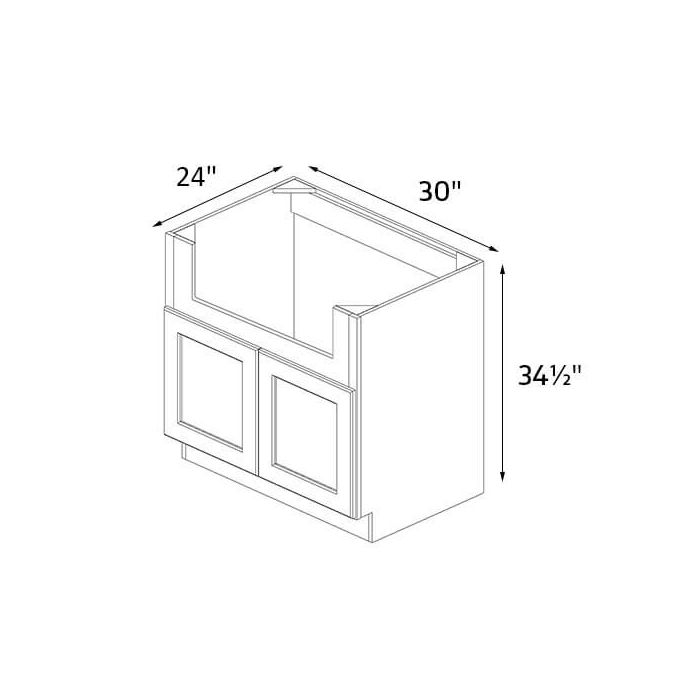 Moonlight Shaker 30 Wide Farmhouse Sink Base Cabinet Ac Cabinets Bay Llc Moonlight Shaker 30 Wide Farmhouse, 30 Base Cabinet For Farmhouse Sink